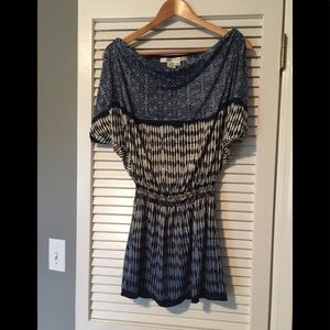 Max Studio dress navy, blue and ivory XS